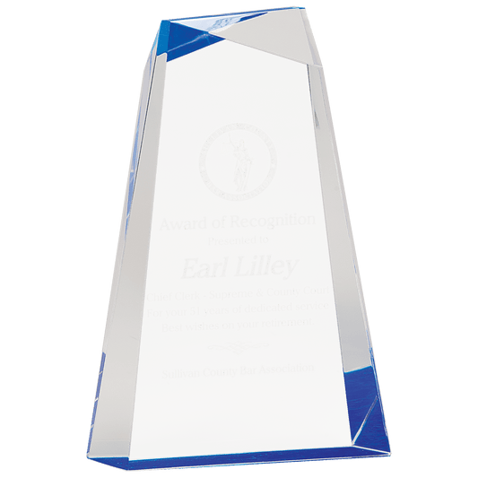 Blue 9" Facet Wedge Acrylic