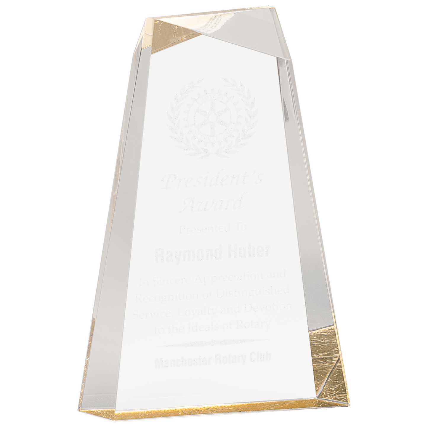 Gold 9" Facet Wedge Acrylic