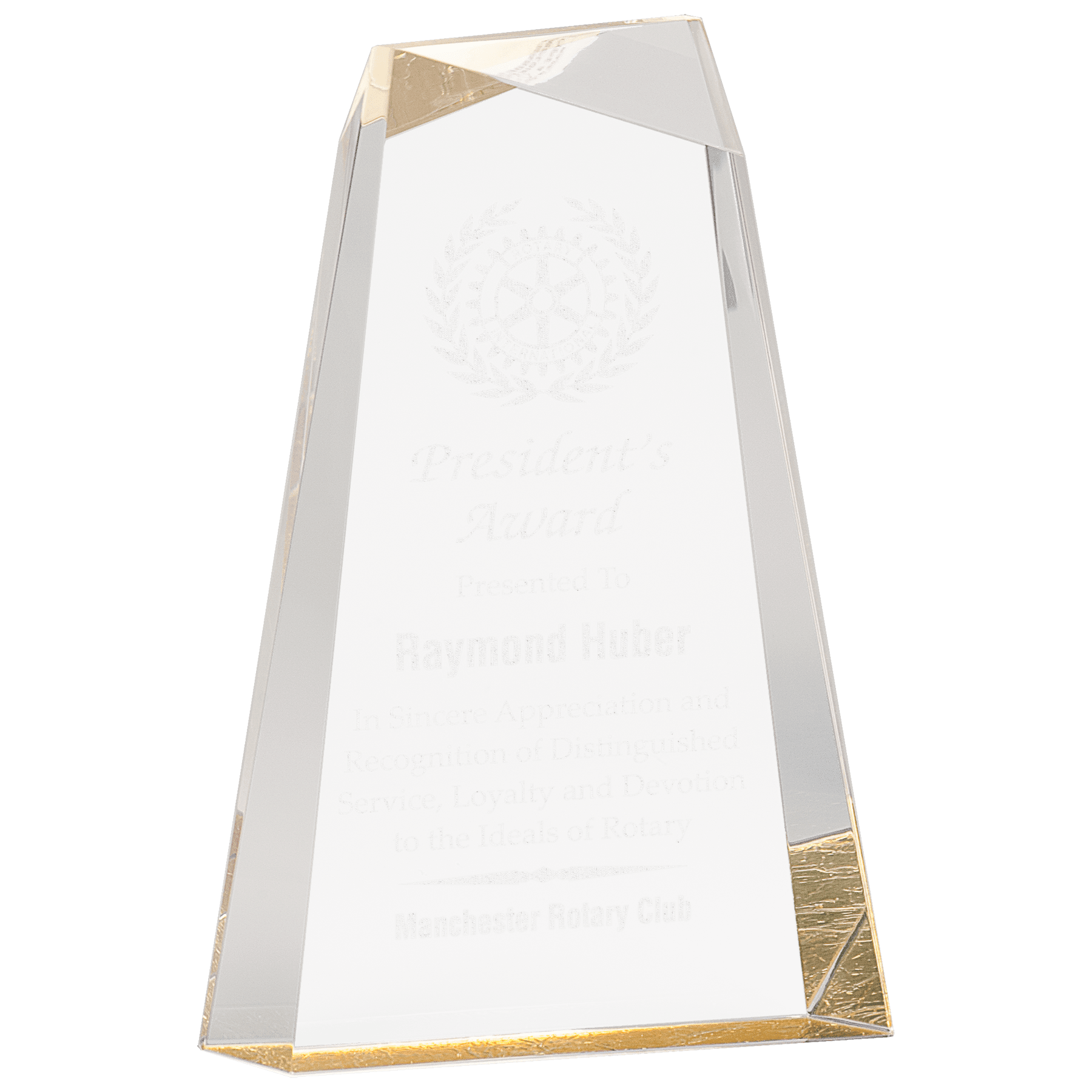 Gold 9" Facet Wedge Acrylic