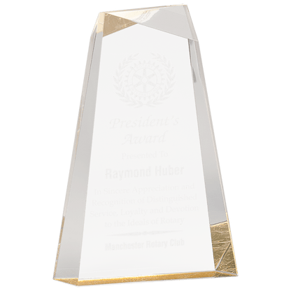 Gold 9" Facet Wedge Acrylic