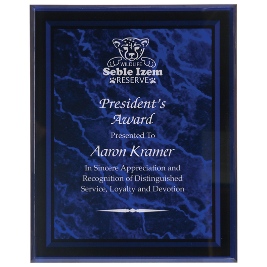 Purple Marble Border Clear 7" x 9" -Plaq Acrylic