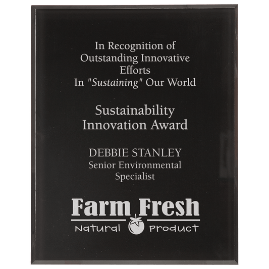 8" x 10" Solid Black Border Clear-Plaq Acrylic