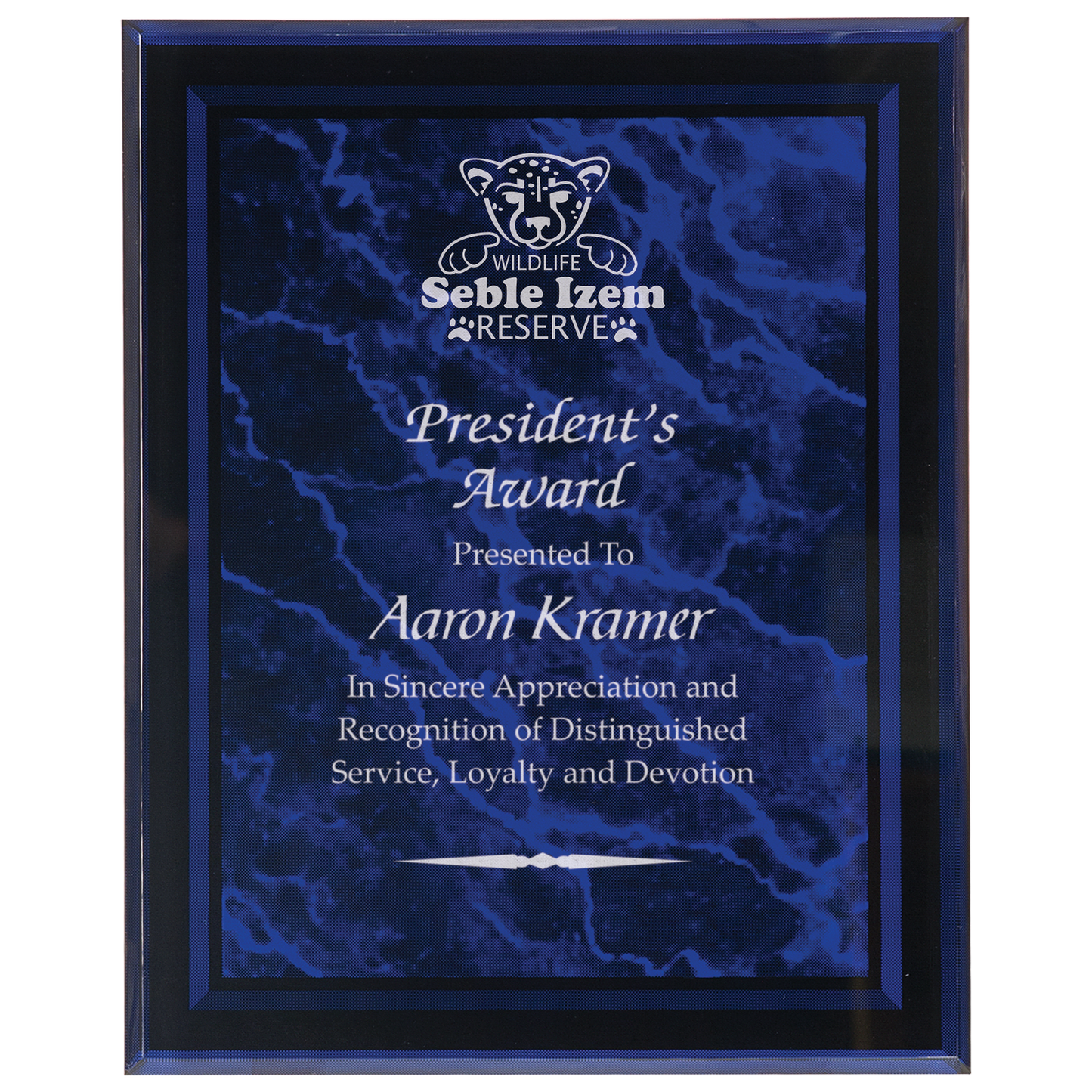 Purple Marble Border Clear 9" x 11" -Plaq Acrylic