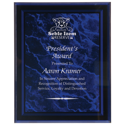 Purple Marble Border Clear 9" x 11" -Plaq Acrylic