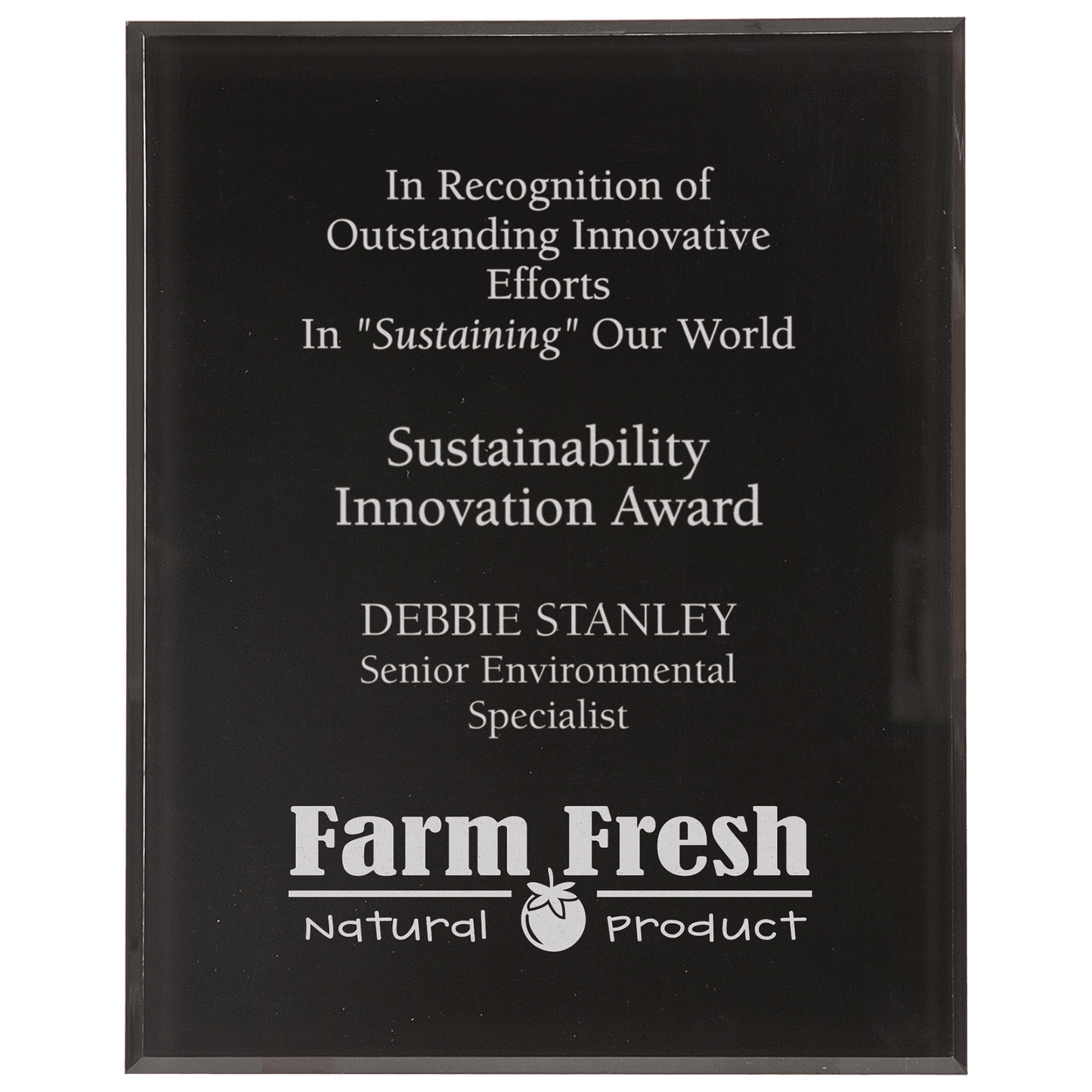 9" x 11" Solid Black Border Clear-Plaq Acrylic