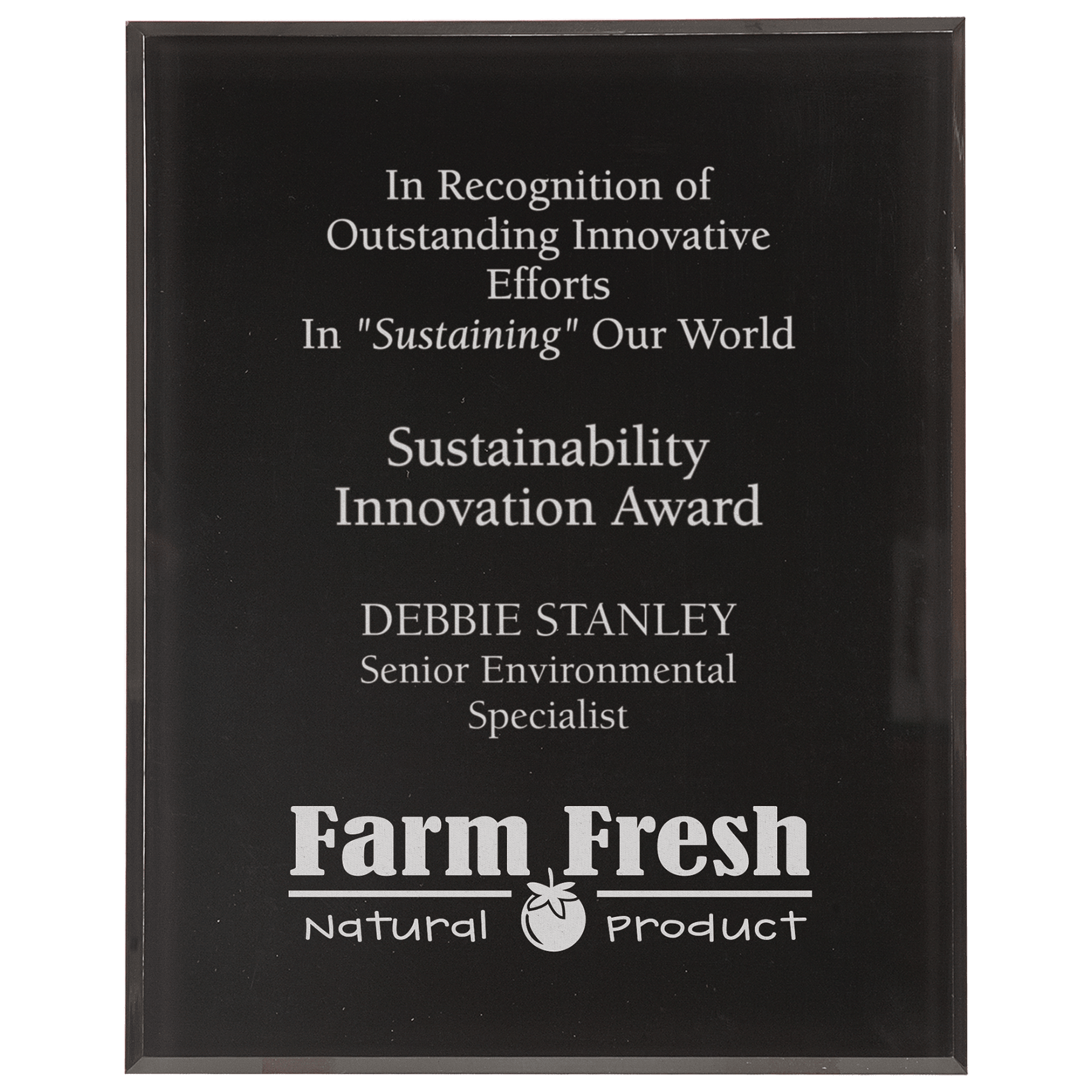 9" x 11" Solid Black Border Clear-Plaq Acrylic