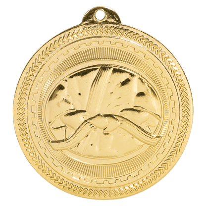 Bright Gold 2" Martial Arts Laserable BriteLazer Medal