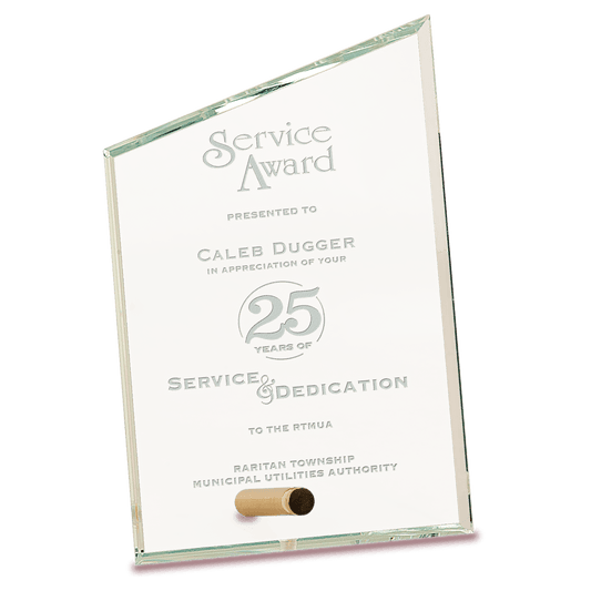 4" x 6" Clear Slant Rectangle CrystalEdge Glass