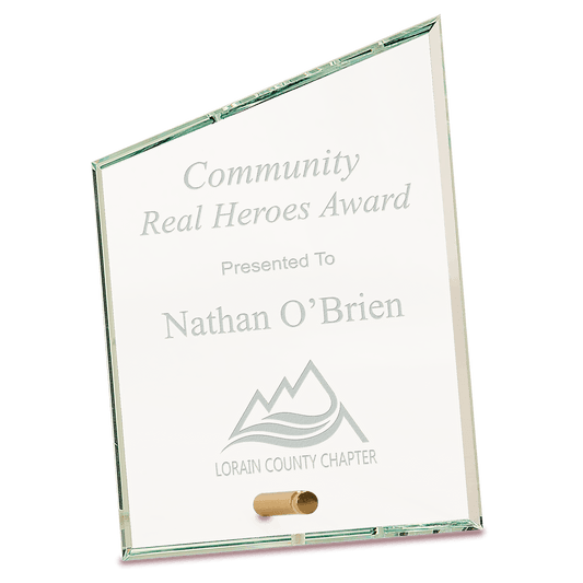 5" x 7" Clear Slant Rectangle CrystalEdge Glass