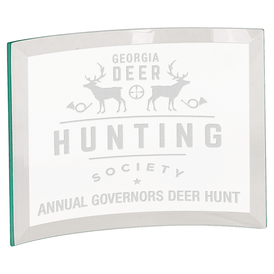 7" x 5" x 1/4" Beveled Jade Glass Crescent