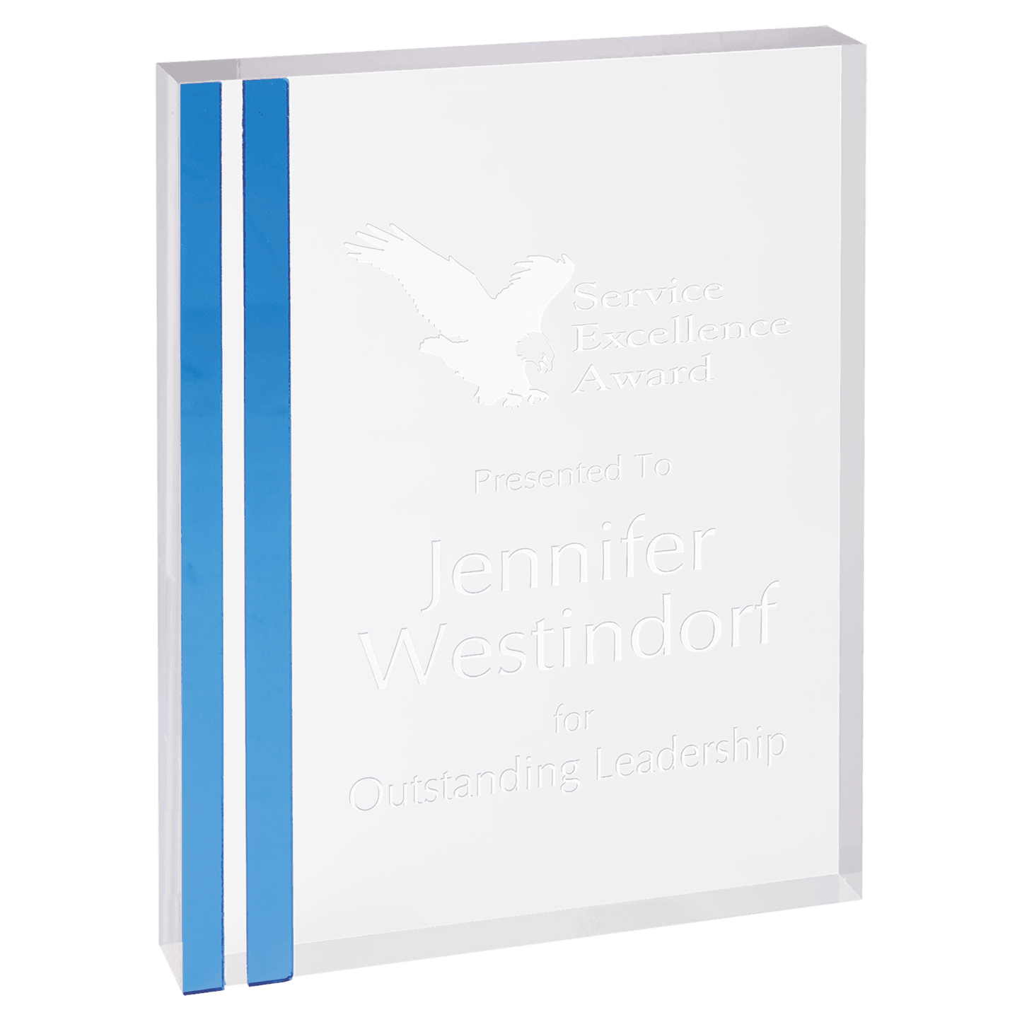 Blue 4" x 6" Rectangle Acrylic with Edge