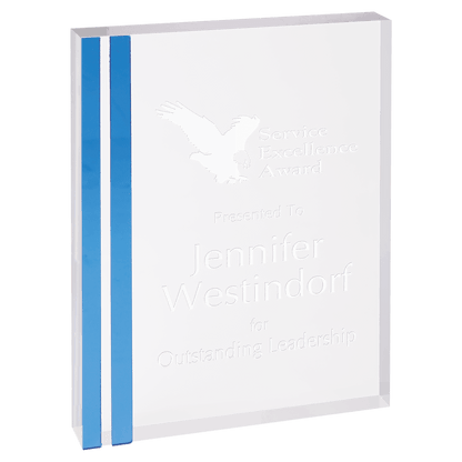 Blue 4" x 6" Rectangle Acrylic with Edge