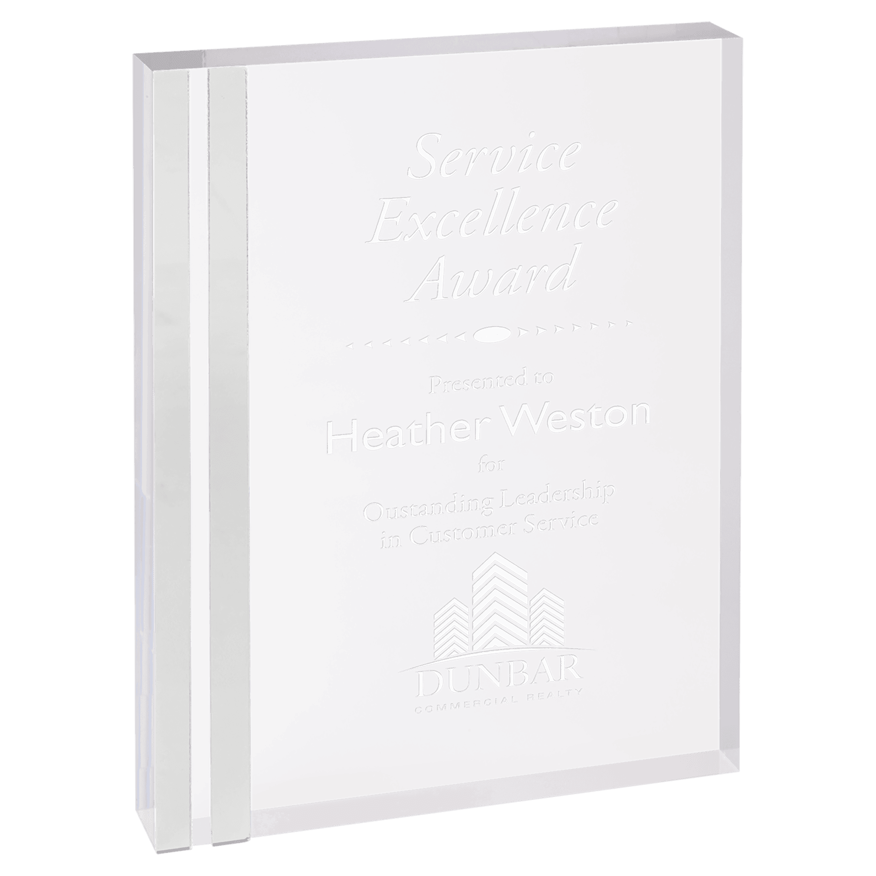 Silver 4" x 6" Rectangle Acrylic with Edge