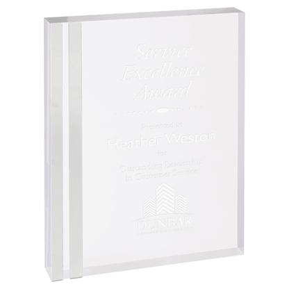 Silver 4" x 6" Rectangle Acrylic with Edge