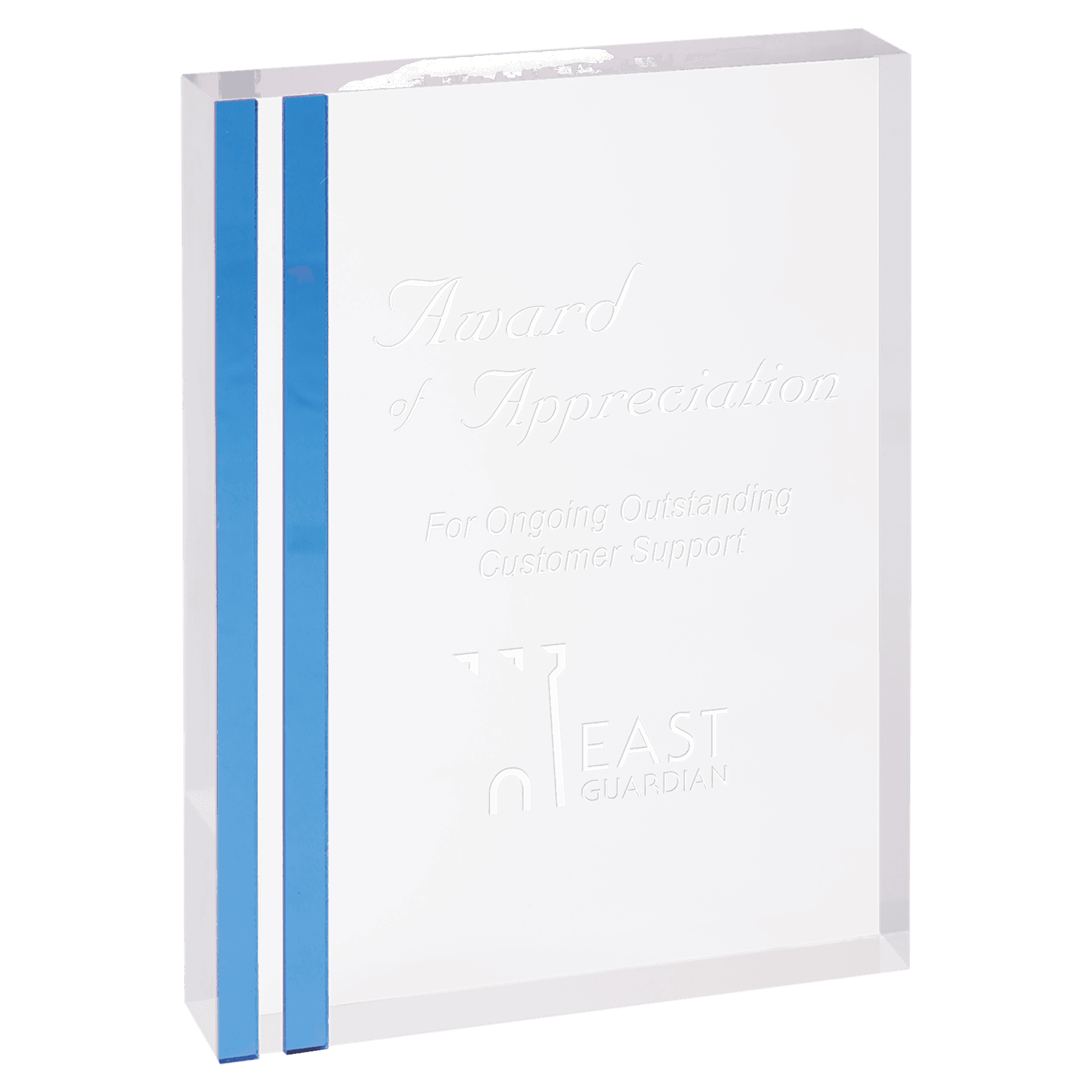 Blue 5" x 7" Rectangle Acrylic with Edge