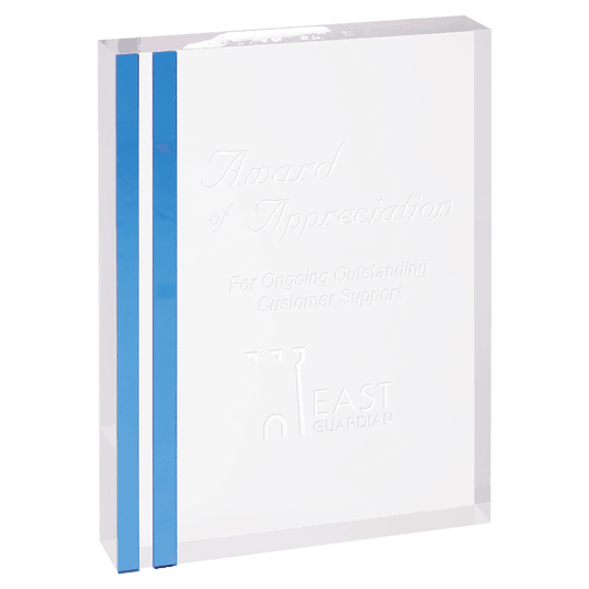 Blue 5" x 7" Rectangle Acrylic with Edge