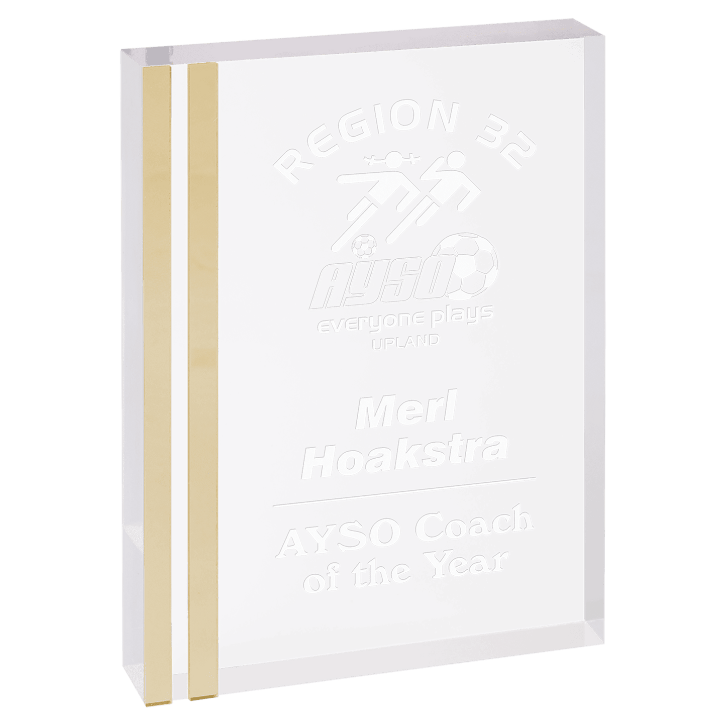 Gold 5" x 7" Rectangle Acrylic with Edge