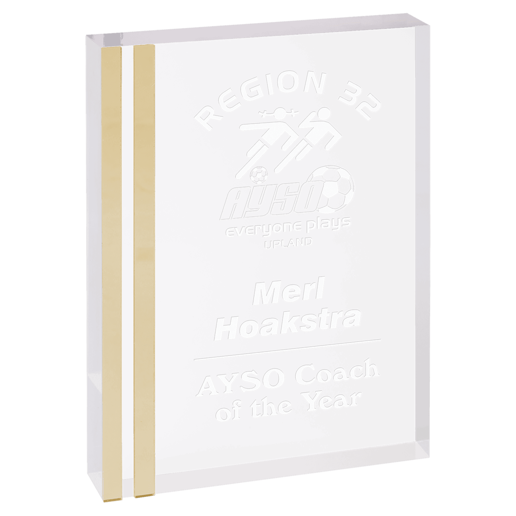 Gold 5" x 7" Rectangle Acrylic with Edge