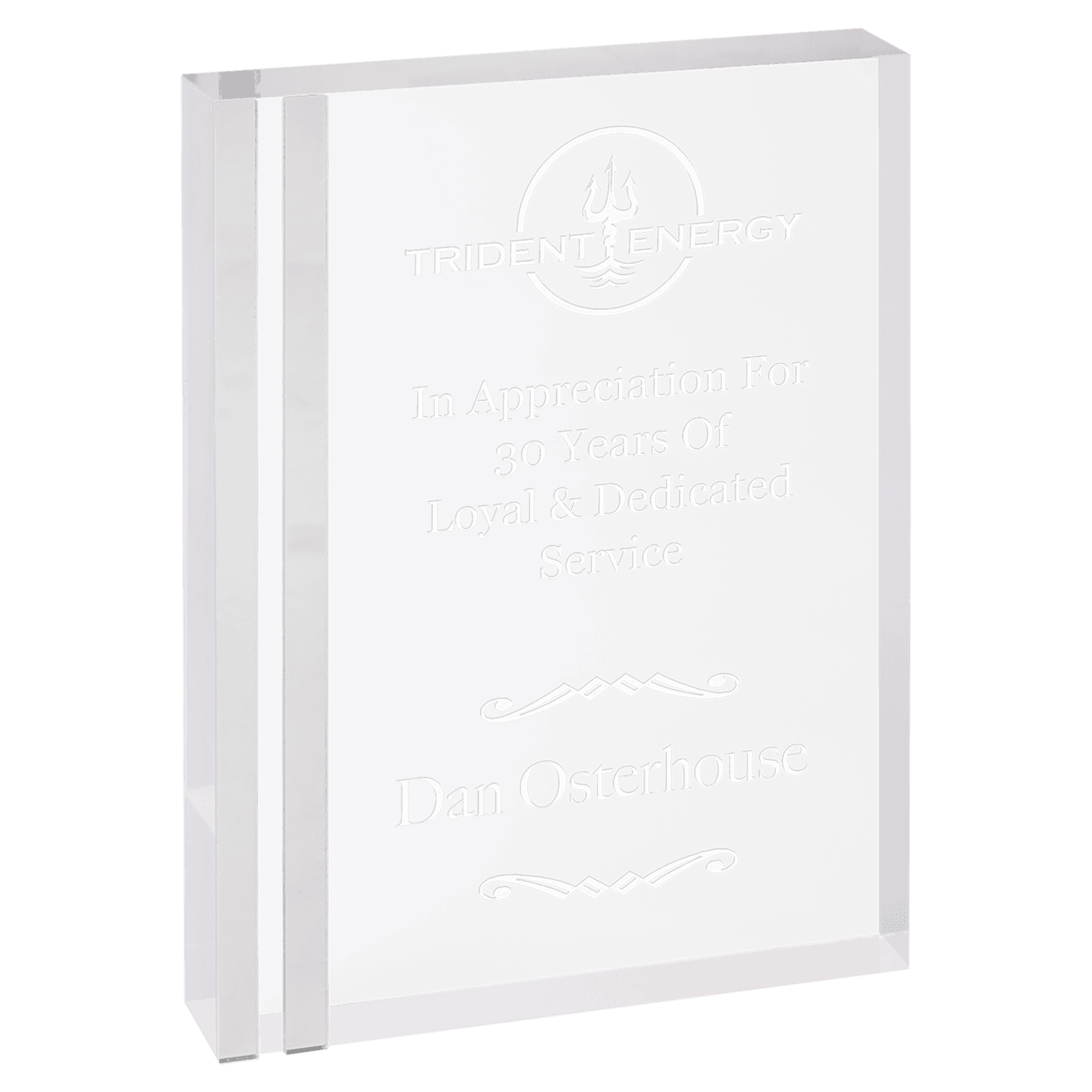 Silver 5" x 7" Rectangle Acrylic with Edge