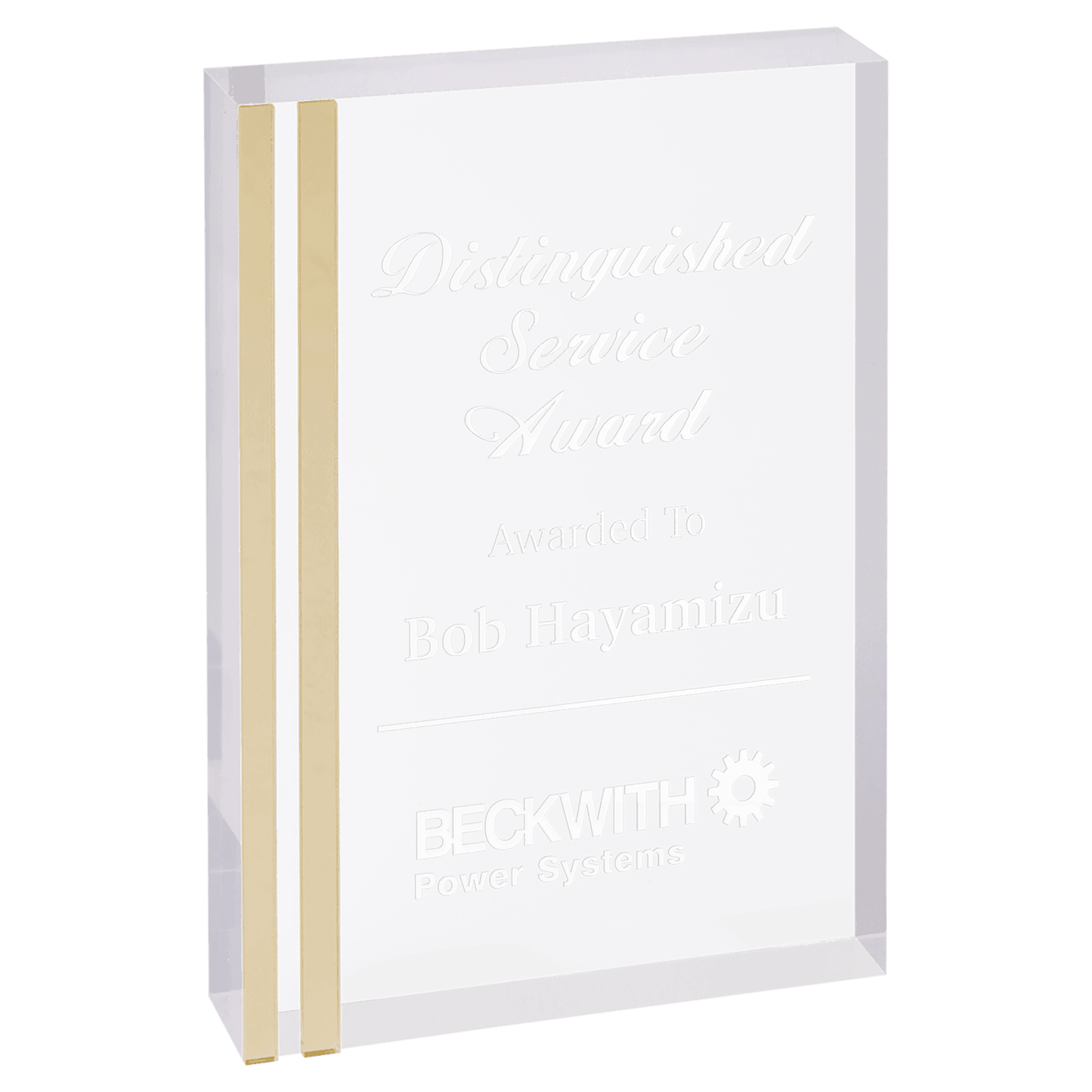 Gold 6" x 8" Rectangle Acrylic with Edge