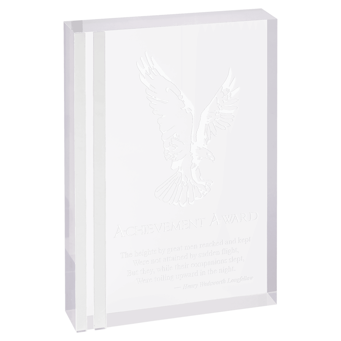 Silver 6" x 8" Rectangle Acrylic with Edge