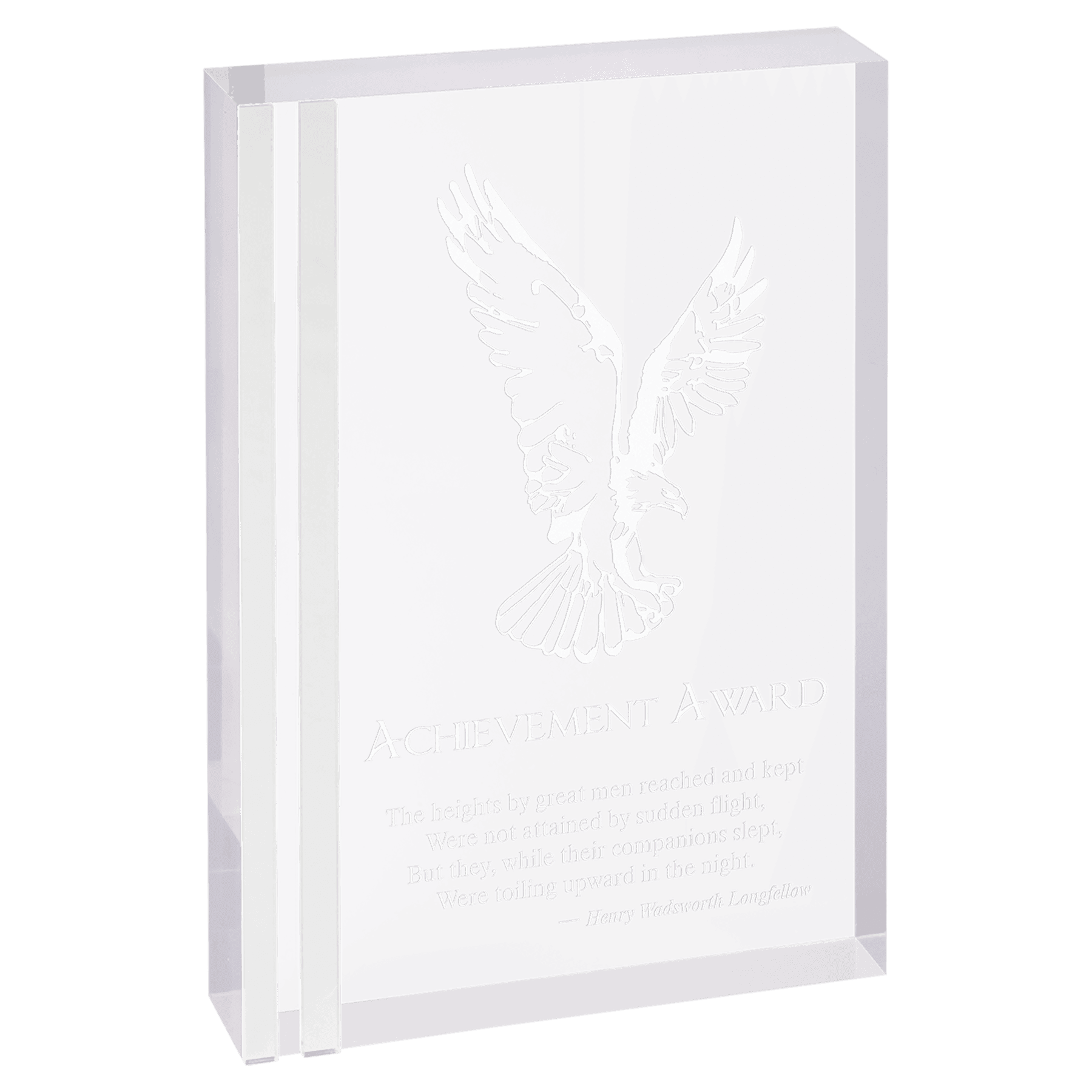 Silver 6" x 8" Rectangle Acrylic with Edge