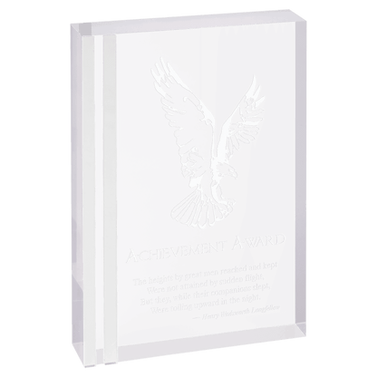 Silver 6" x 8" Rectangle Acrylic with Edge