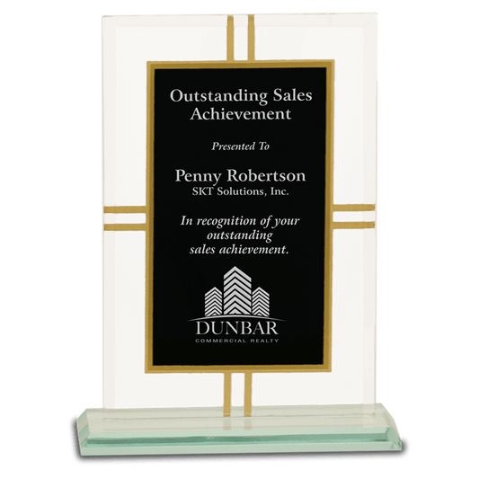 7 1/2" Contemporary Glass 4-Point Award