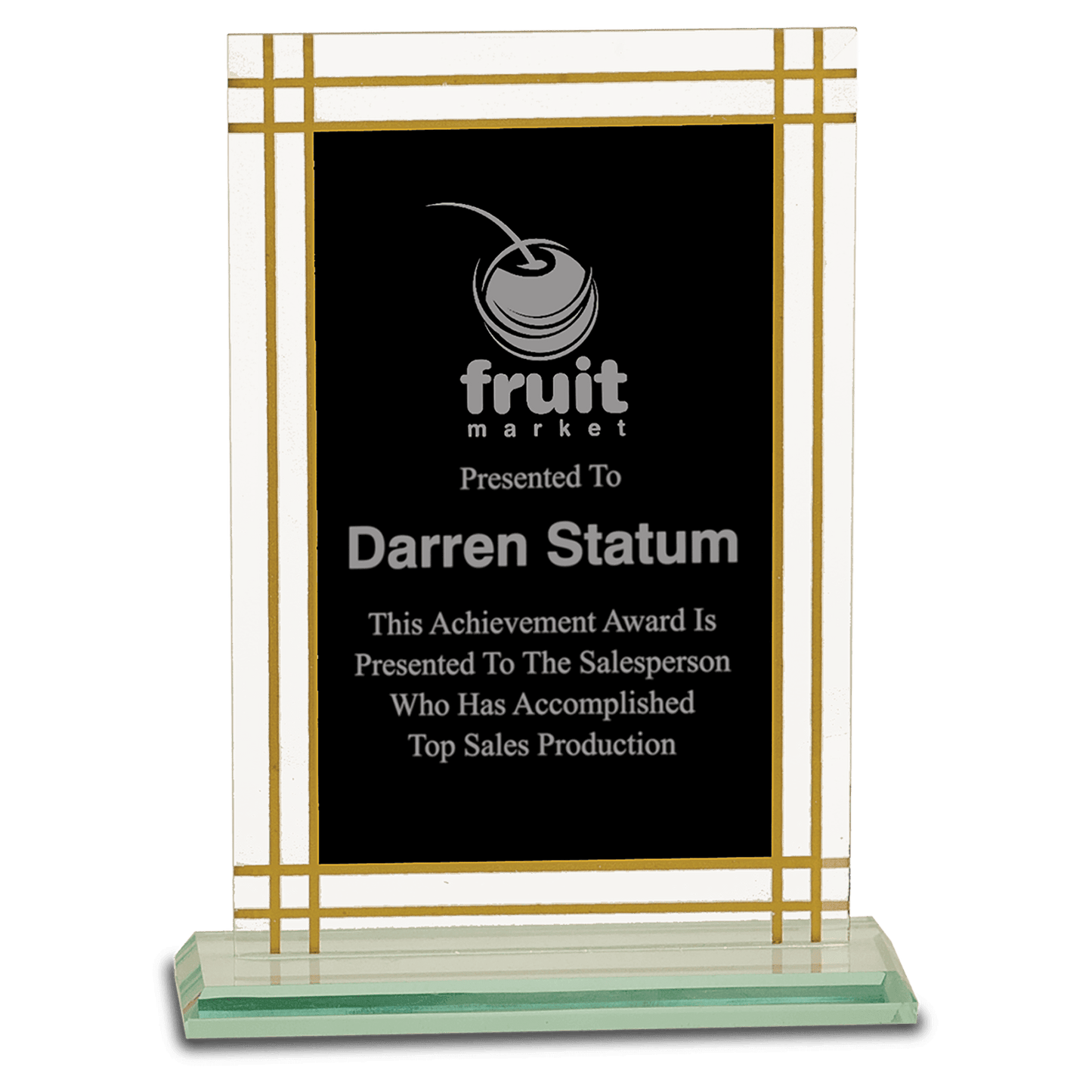 7 1/2" Contemporary Glass Full Border Award