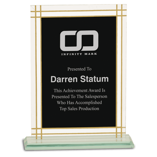 8 1/2" Contemporary Glass Full Border Award