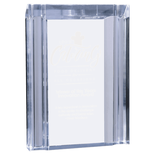 Clear 4 3/4" x 6 1/8" Channel Acrylic