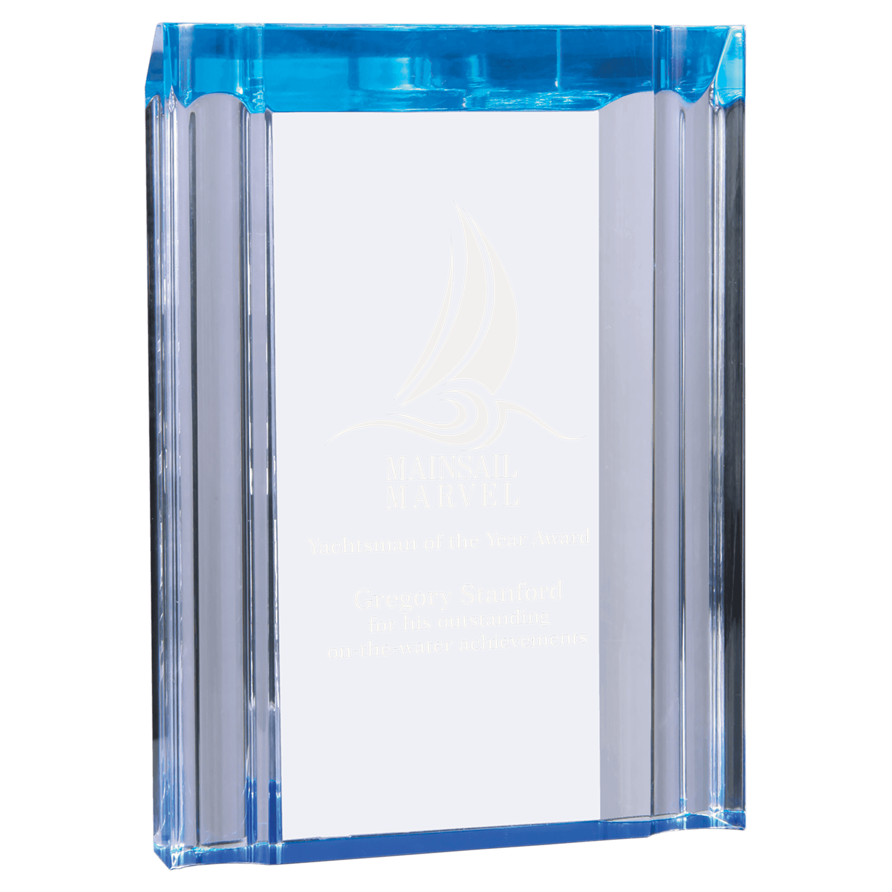 Blue 4 3/4" x 6 1/8" Channel Acrylic