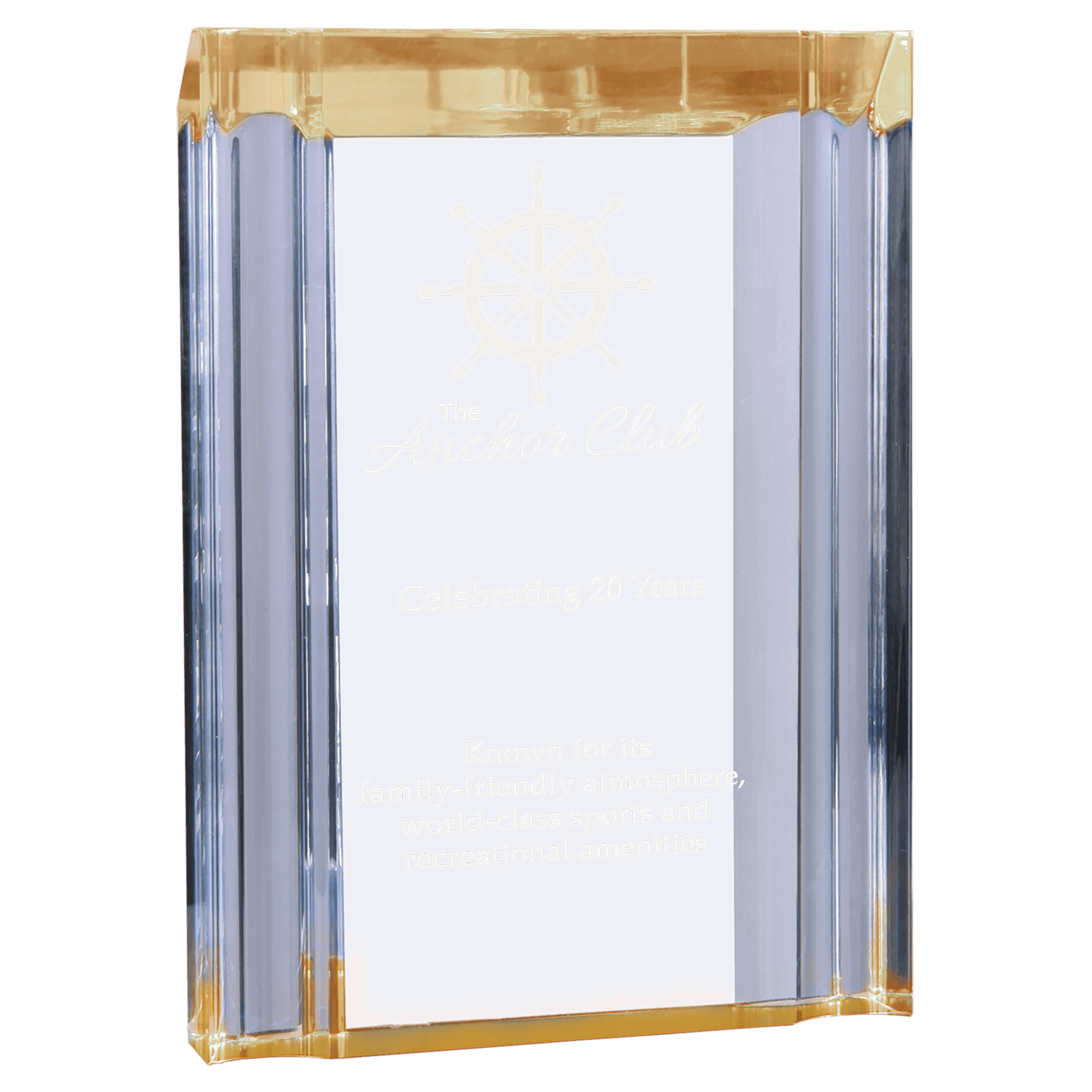 Gold 4 3/4" x 6 1/8" Channel Acrylic