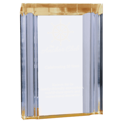 Gold 4 3/4" x 6 1/8" Channel Acrylic