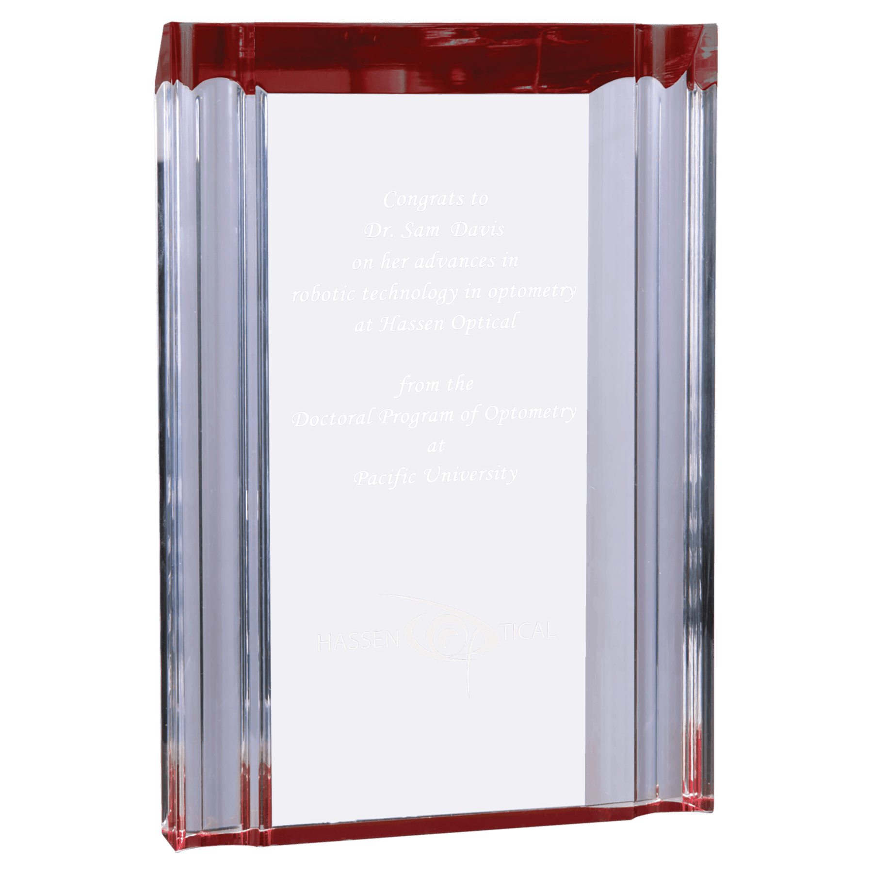 Red 5" x 7" Channel Acrylic