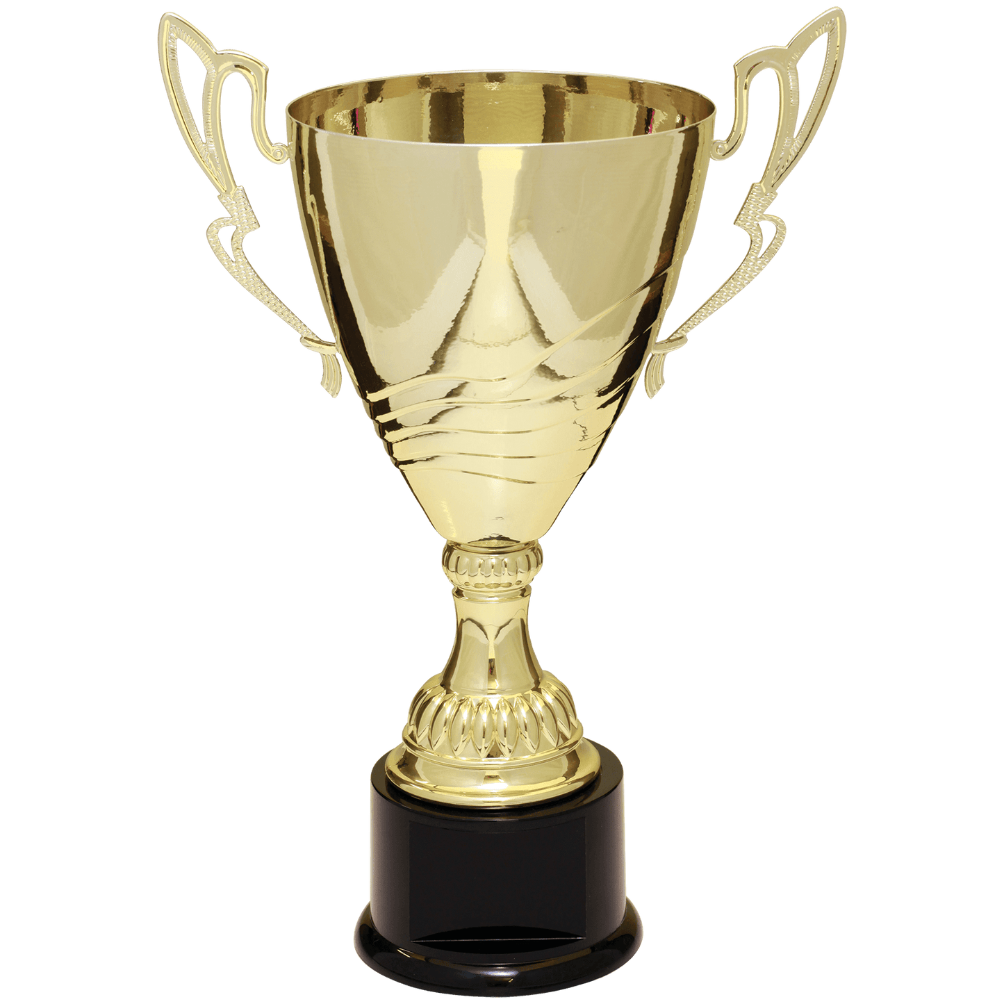 Gold 15" Completed Metal Cup Trophy on Plastic Base