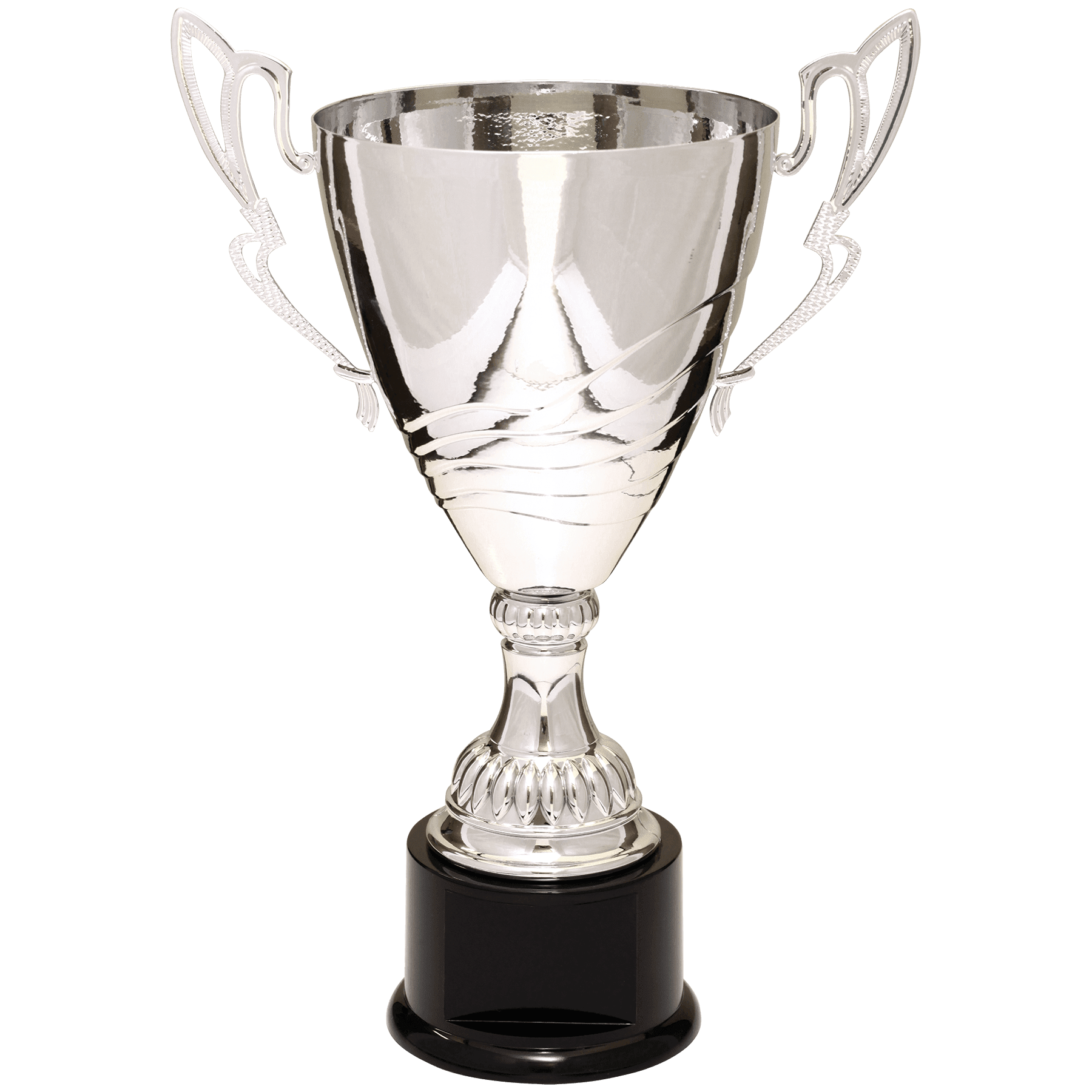 Silver 15" Completed Metal Cup Trophy on Plastic Base