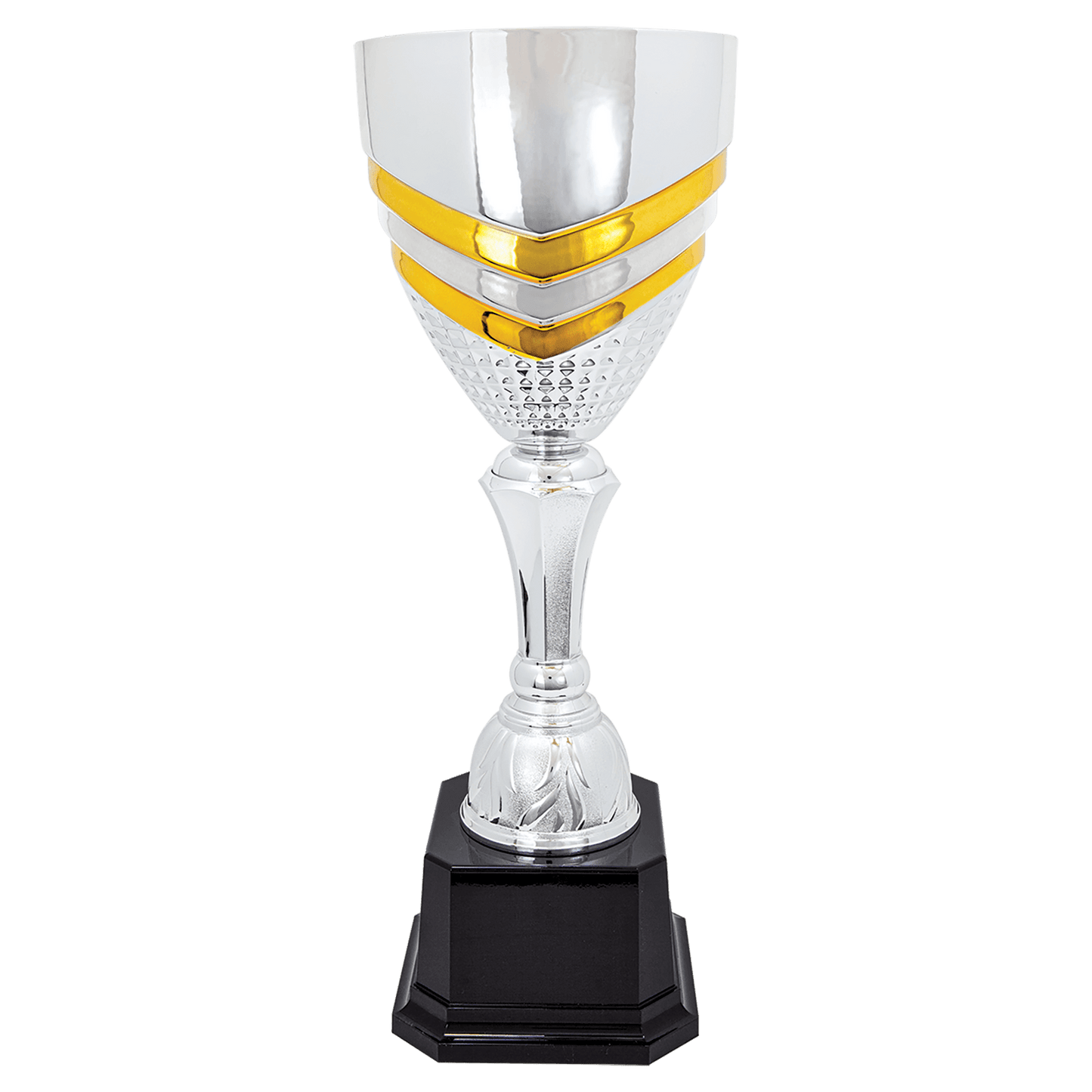 19" Completed Metal Cup Trophy on Plastic Base