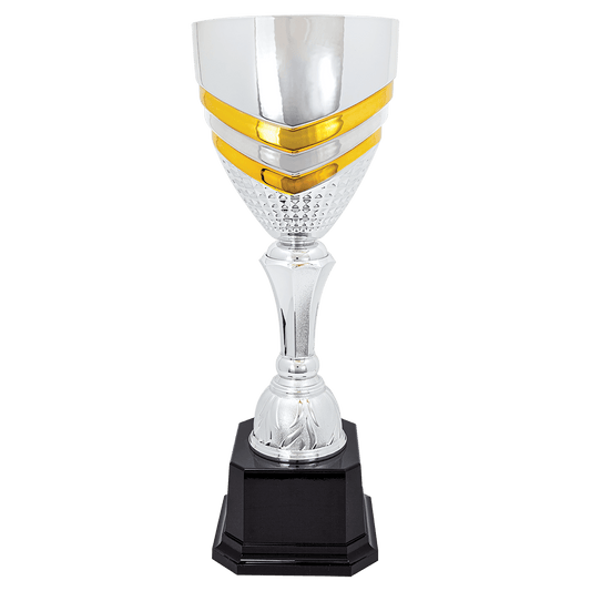 19" Completed Metal Cup Trophy on Plastic Base