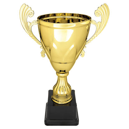 Gold 11" Completed Metal Cup on Plastic Base