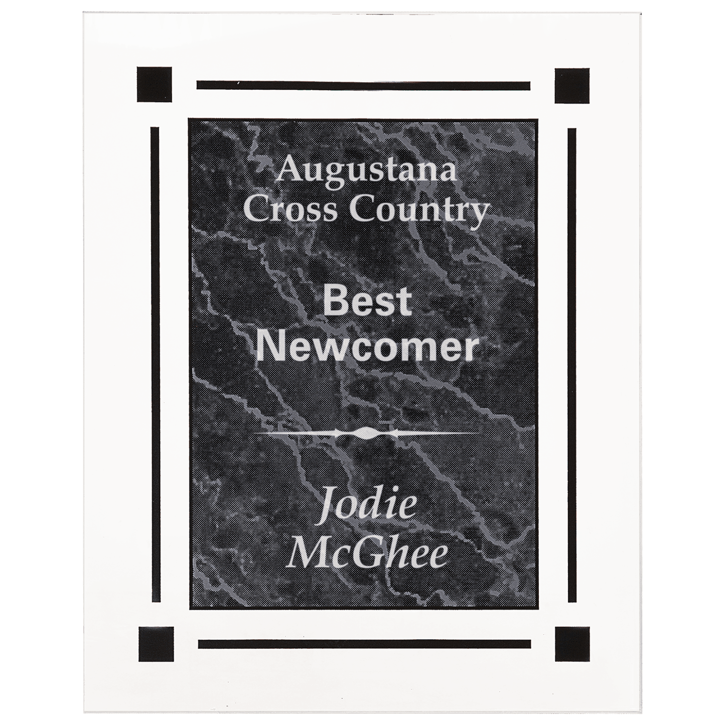 Black 7" x 9" Marble Acrylic Plaq