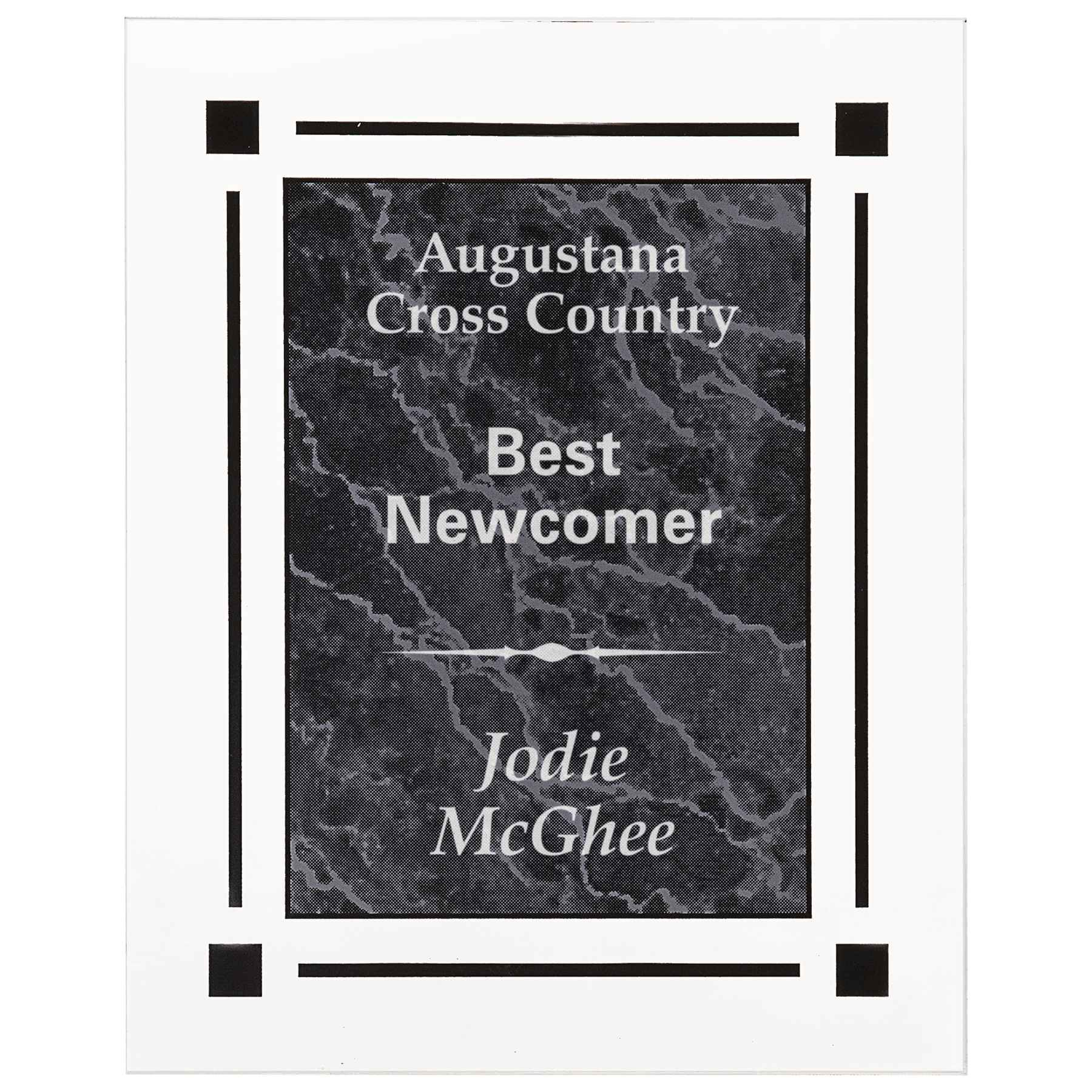 Black 7" x 9" Marble Acrylic Plaq