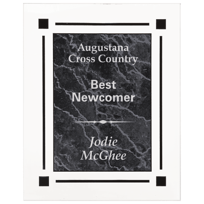 Black 7" x 9" Marble Acrylic Plaq