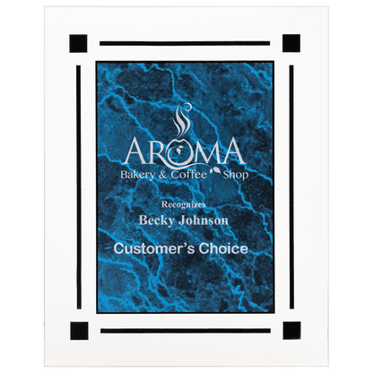 Blue 7" x 9" Marble Acrylic Plaq