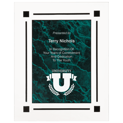 Green 8" x 10" Marble Acrylic Plaq