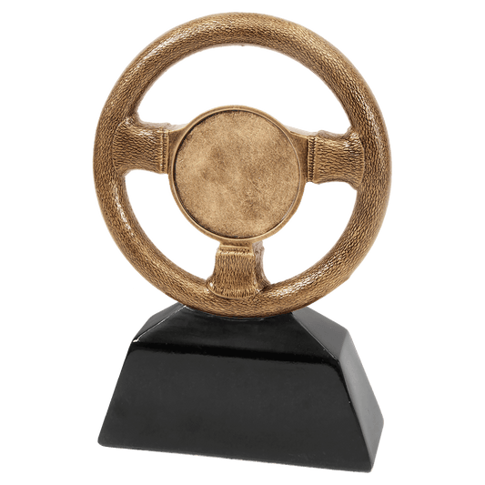 7" Antique Gold Steering Wheel Resin with 2" Insert Area