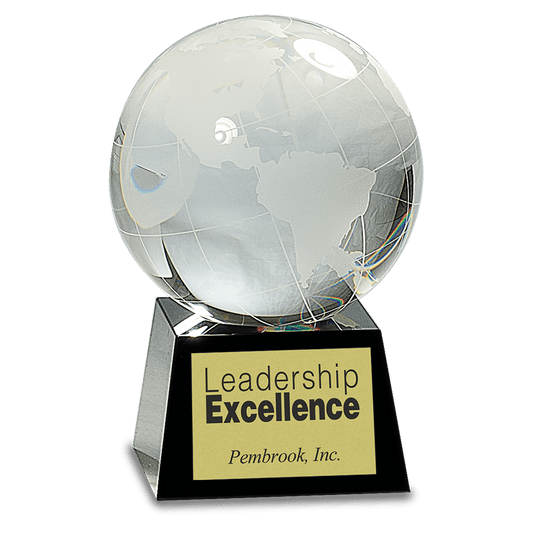 Black 5 1/2" Crystal Globe on Base