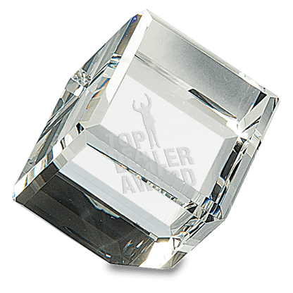 2 2 2 1/2" x 2 1/2" Crystal Cube