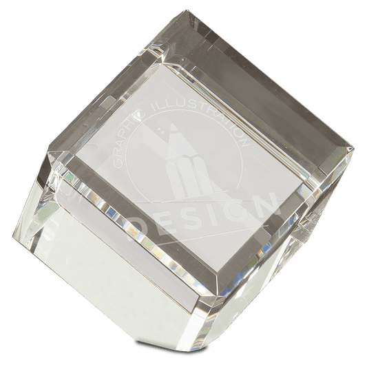 3 1/2" x 3 1/2" Crystal Cube