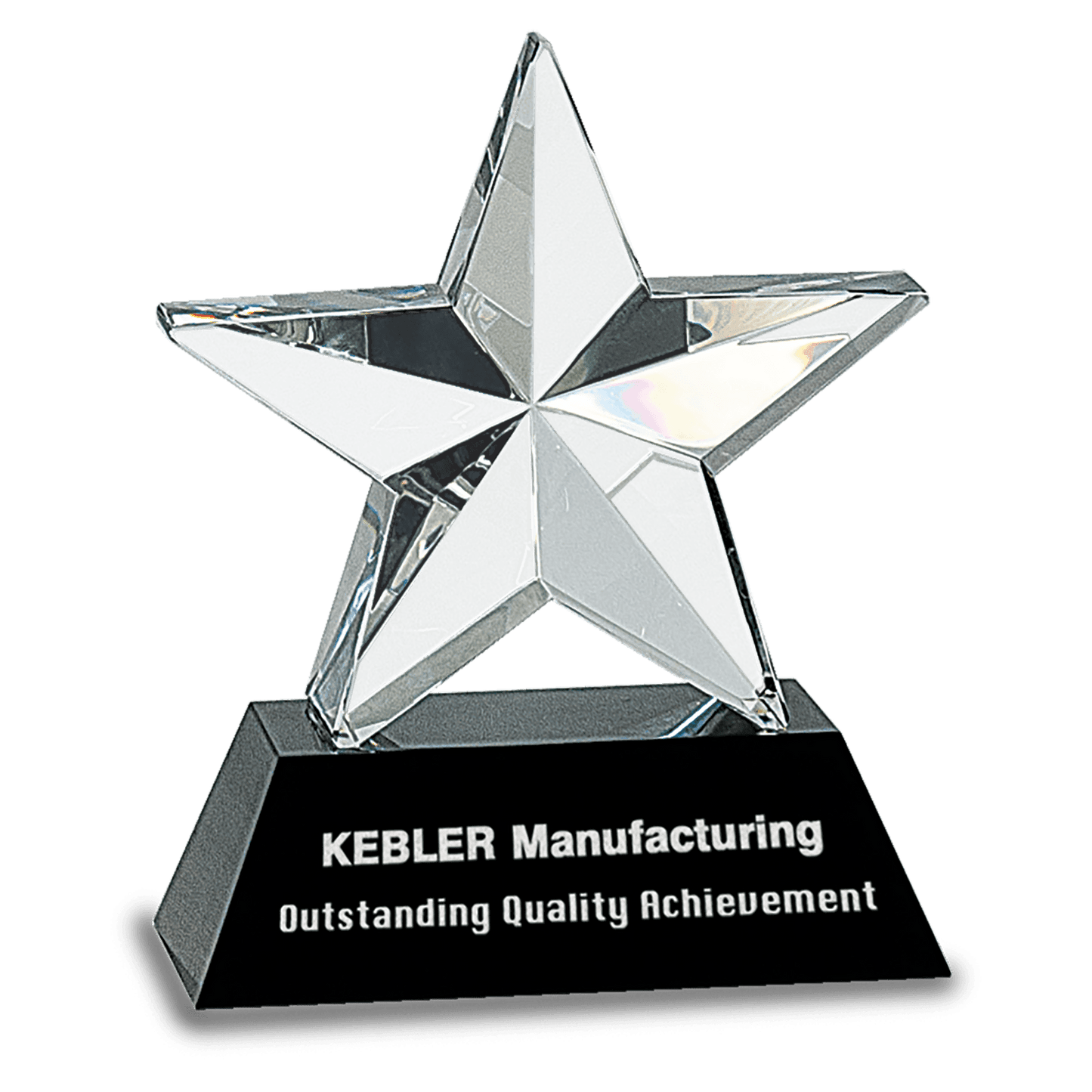 6" Crystal 3D Star on Black Base